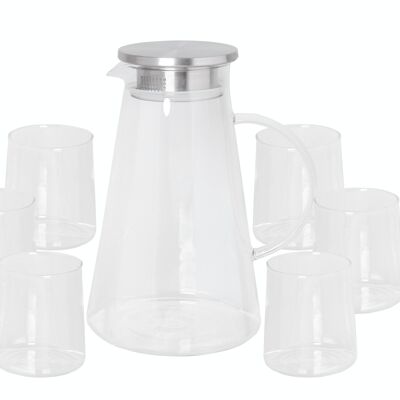 Glass water pot set