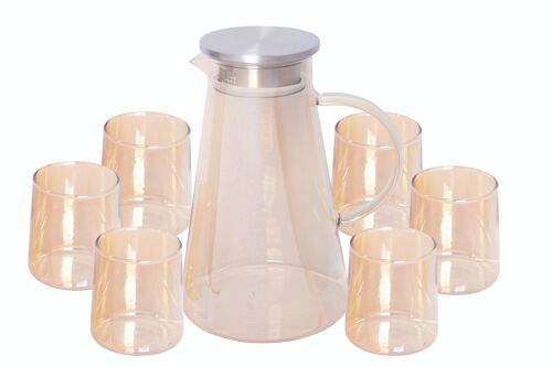 Glass water pot set