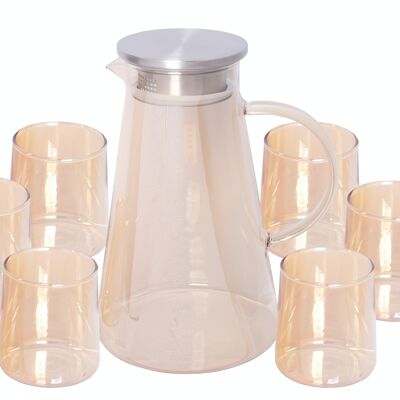 Glass water pot set