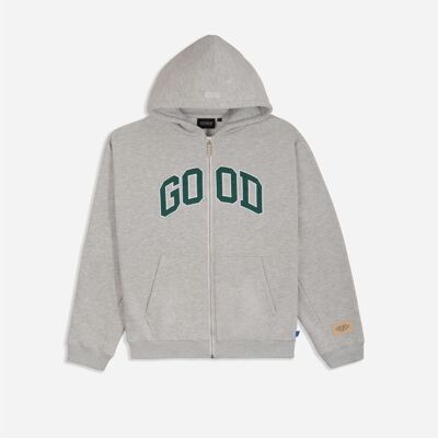 SWEAT À CAPUCHE ZIP ALUMNI GRIS