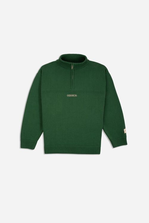 OG LOGO KNIT HALFZIP GREEN