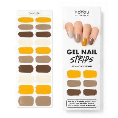 Gel Strips Semi-Cured Nail Wraps 58