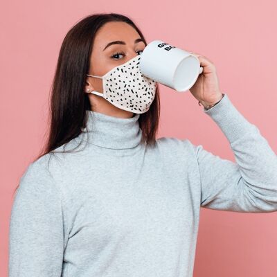 Reusable cotton face mask - dotted