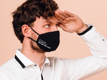 Masque facial en coton réutilisable - vous êtes trop près 1