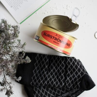 Calcetines Surströmming Canned Fish #nofish (talla 36 - 40, mujer)