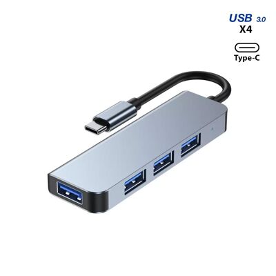 Concentrador USB-C con 4 puertos USB 3.0