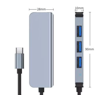 Hub USB-C avec 4 ports USB 3.0 3