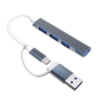 Hub USB-C/USB-A avec 3 ports USB 2.0 + 1 port USB 3.0 2