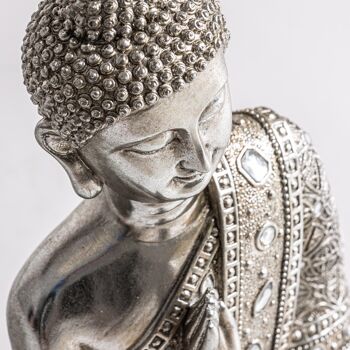 Figure de bouddha argent - 28x15x41cm 2