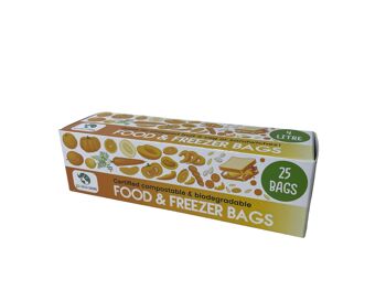 Sacs alimentaires et de congélation compostables certifiés 4 litres (25 sacs) 1