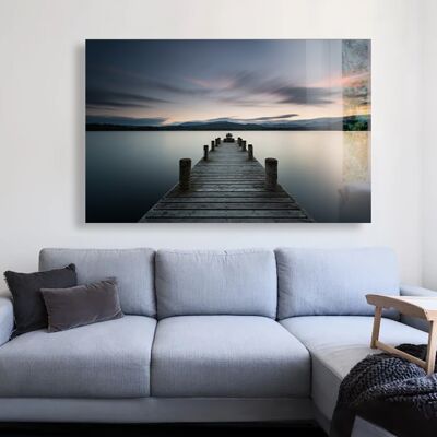 The Pier, Glass Print Wall Art, 110x70 cm