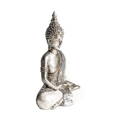 Figura di Buddha mezza perla - 18x9x25cm