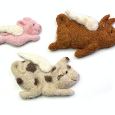 Flying Pigs Needle Felting Craft Kit