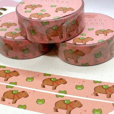 Cabypara Frosch Tasche Washi Tape | Süßes Capy Washi Tape