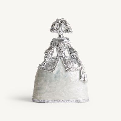 Silver girl figure - 15x8x22cm