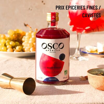 OSCO Le Rouge Ardent BIO 70cl - the ideal alcohol-free aperitif for Valentine's Day cocktails! Low in calories, delicious and full-bodied!