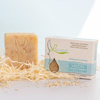 Surgras soap with fresh organic donkey milk Exfoliating oatmeal 100g