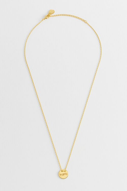 Vibes' Cut Out Disc Necklace