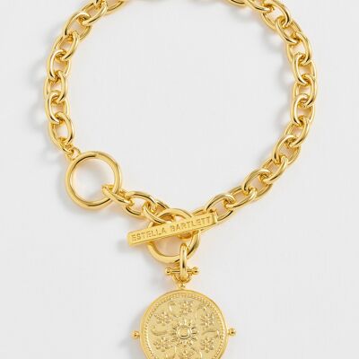 Floral Coin Bracelet