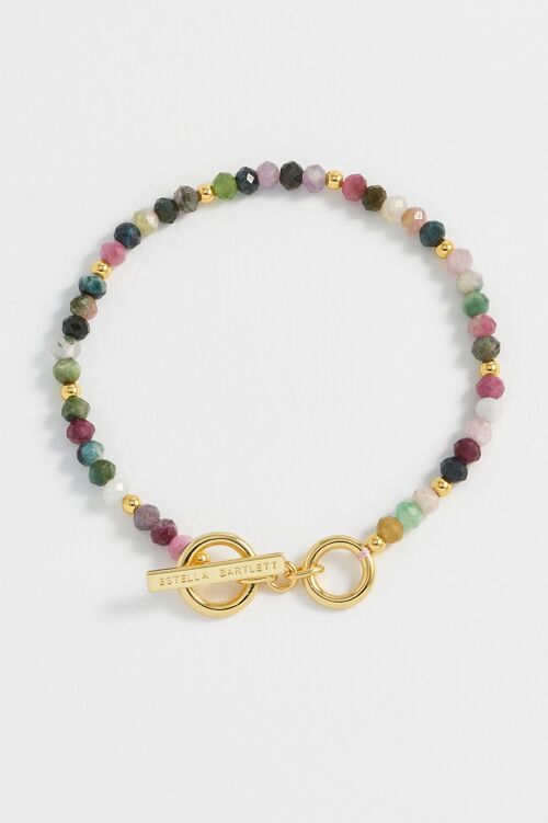 Mix Tourmaline Precious Chain & Beaded Bracelet