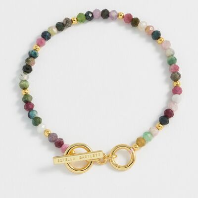 Mix Tourmaline Precious Chain & Beaded Bracelet