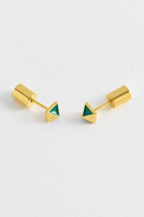 Quilting Pattern Inlay Pyramid Studs