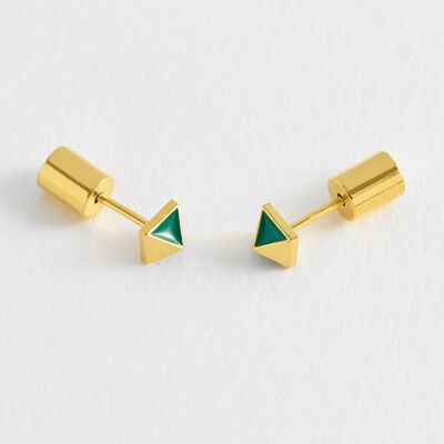 Quilting Pattern Inlay Pyramid Studs