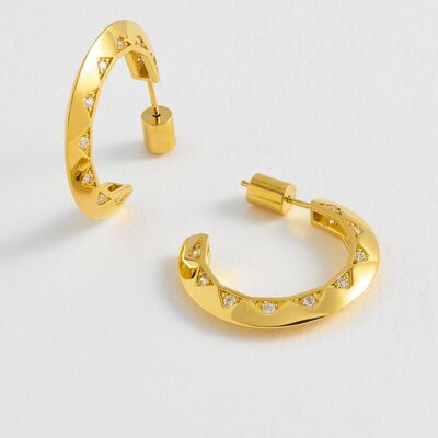Quilting Pattern Inlay Hoops Cz