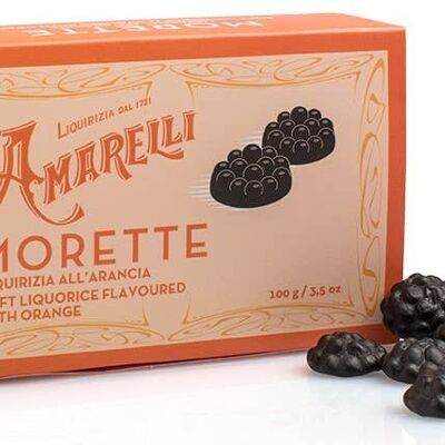 MORETTE ALL'ORANGE 100g - Gomme à la réglisse saveur orange