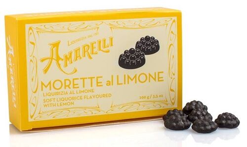 MORETTE AL LIMONE 100G - Lemon flavored gummy liquorice