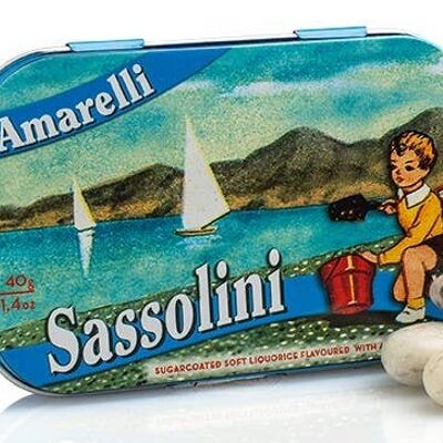 SASSOLINI 40g - Sugar coated Liquorice flavored with Anise