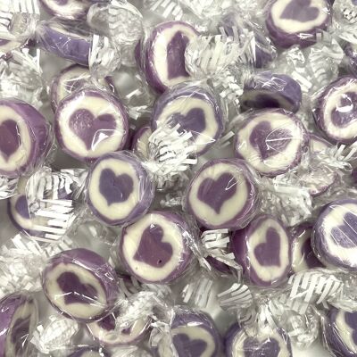 Heart candy large pack in lilac 500g