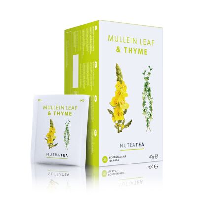 Té de hierbas de hoja de gordolobo y tomillo