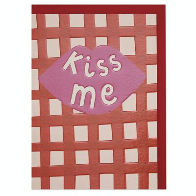 Carta a scacchiera Kiss Me Lips