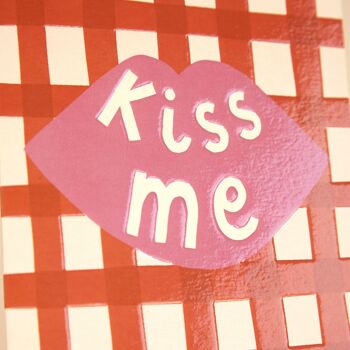 Carte Damier Embrasse-moi les lèvres 2