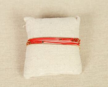 Bracelet Multi-tours Corail (rouge) 1