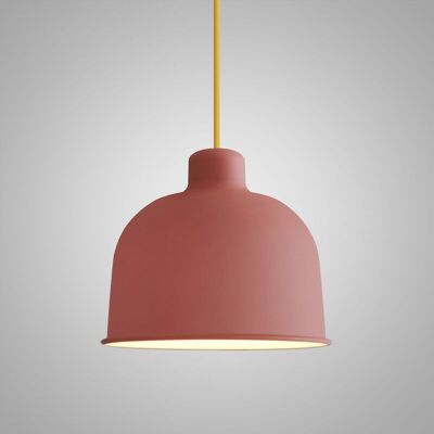 Lampada da soffitto in metallo di colore rosso. Dimensione: 35 cm MB-005B