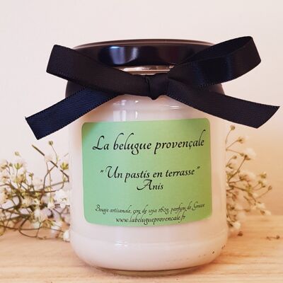 Anis candle "A pastis on the terrace"