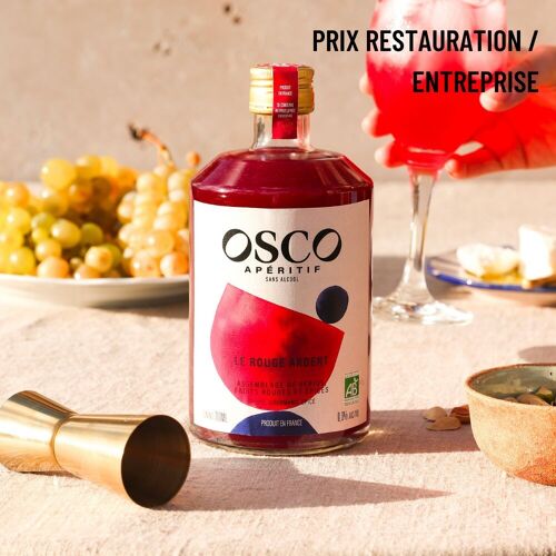 CHR - OSCO Le Rouge Ardent BIO 70cl - Apéritif sans alcool au goût intense de fruits rouges et d'épices ! - caisse de 6 bouteilles
