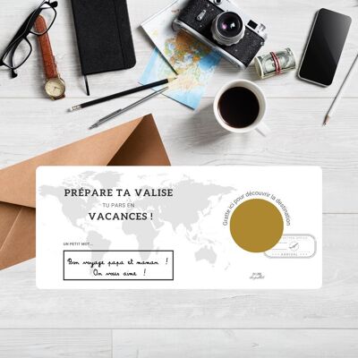 Gratta e vinci carta d'imbarco personalizzabile, viaggio a sorpresa, buono sotto forma di carta d'imbarco, viaggio, carta regalo per le vacanze, regalo di compleanno misto