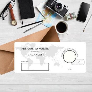 Carte à gratter boarding pass personnalisable, voyage surprise, bon pour sous forme de carte d'embarquement, voyage, carte cadeau vacances, cadeau anniversaire mixte 2