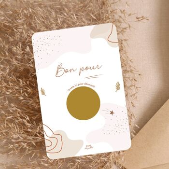 Cadeau Fête des Mères / Carte à gratter Personnalisable / Cadeau maman /bon cadeau personnalisable / bon pour/ annonce grossesse / annonce sexe bébé / cadeau surprise/ carte originale 8