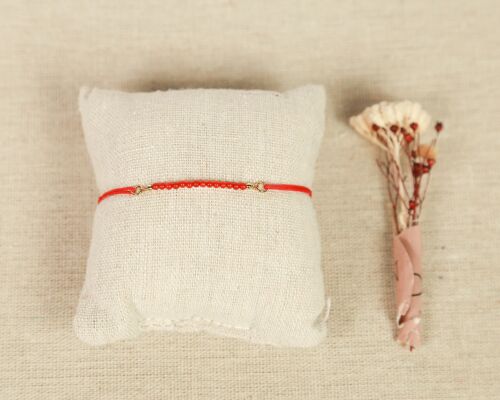 Bracelet Cordon Corail (rouge)