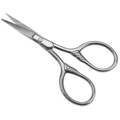 Beard scissors, chrome-colored