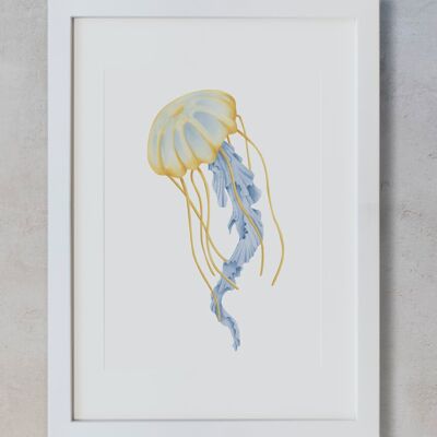 Botanical Watercolor A4 - Yellow Jellyfish
