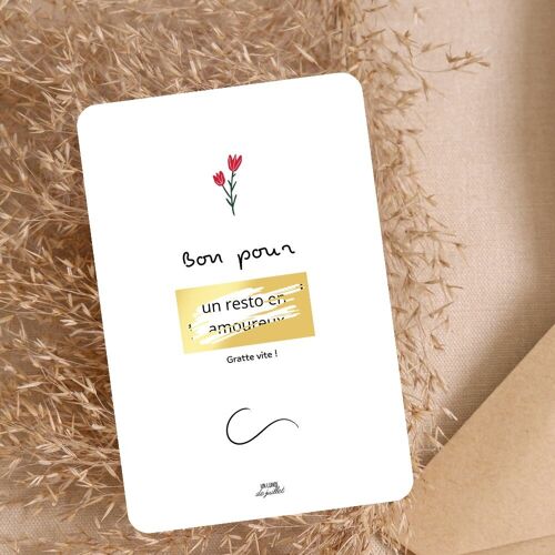 Carte à gratter personnalisable pour annonce grossesse / Annonce mariage / Carte cadeau voyage / demande témoin/ carte Saint Valentin/ carte cadeau/ carte anniversaire/ vente complémentaire / Produit complémentaire