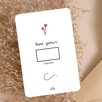 Carte à gratter personnalisable pour annonce grossesse / Annonce mariage / Carte cadeau voyage / demande témoin/ carte Saint Valentin/ carte cadeau/ carte anniversaire/ vente complémentaire / Produit complémentaire 3