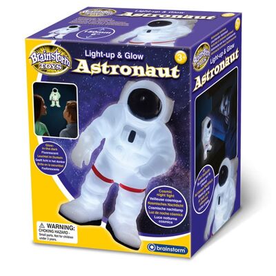 Astronauta iluminado y resplandeciente