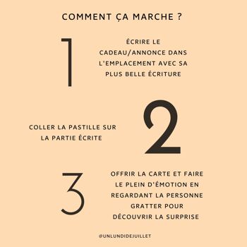 Carte à gratter pour cadeau concert, spectacle / annonce bébé / EVJF/ cadeau anniversaire personnalisable / Cadeau pour homme / Cadeau pour femme 6