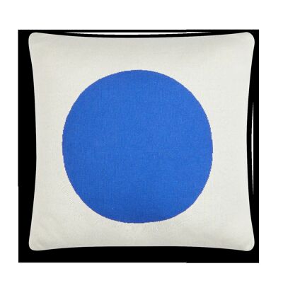 Cotton Knit Cushion Cover - Runda Cobalt